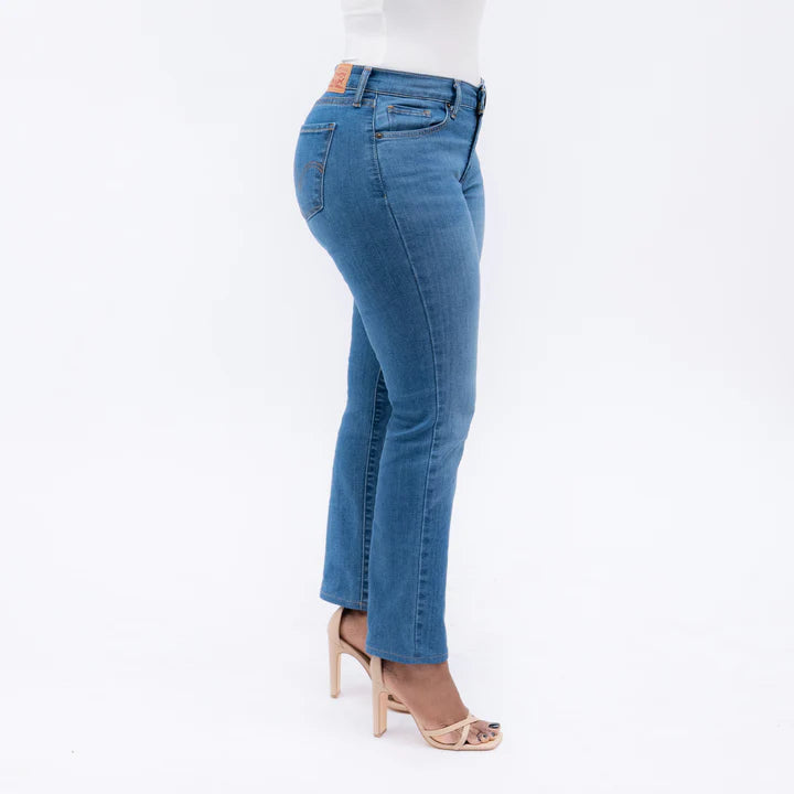 Levi's Women'S Curvy Straight - Med Indigo - Worn In