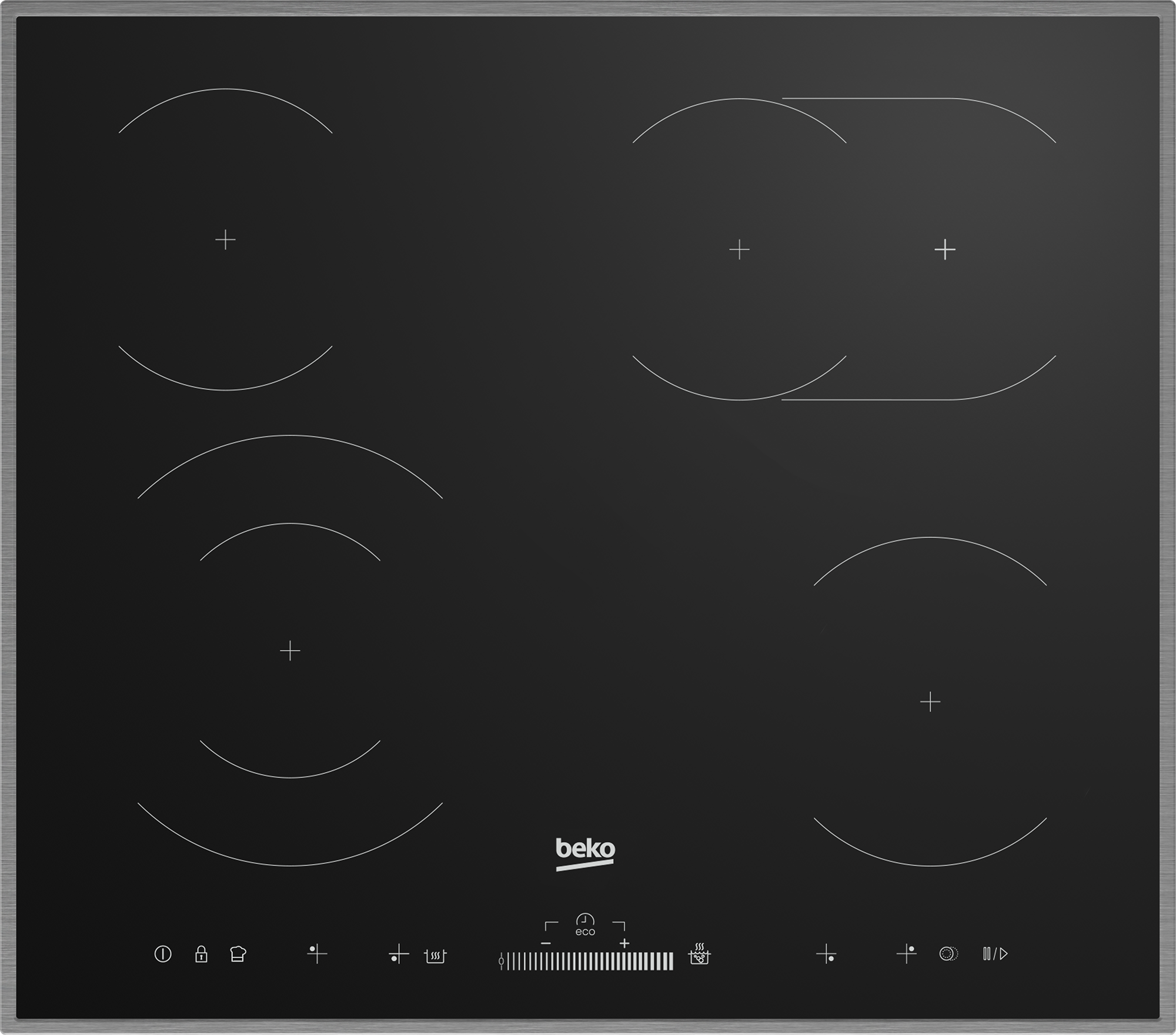 Beko 60 cm Vitro Ceramic Hob With Slider Control  HIC64503TX