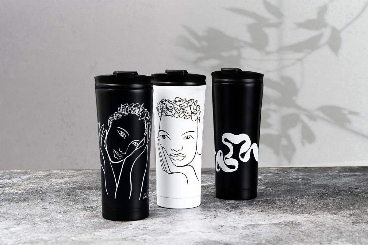 Carrol Boyes Travel Mug Carrol Boyes Travel Mug Quicksilver 18TMG-QS-BL-W (6902946201689)