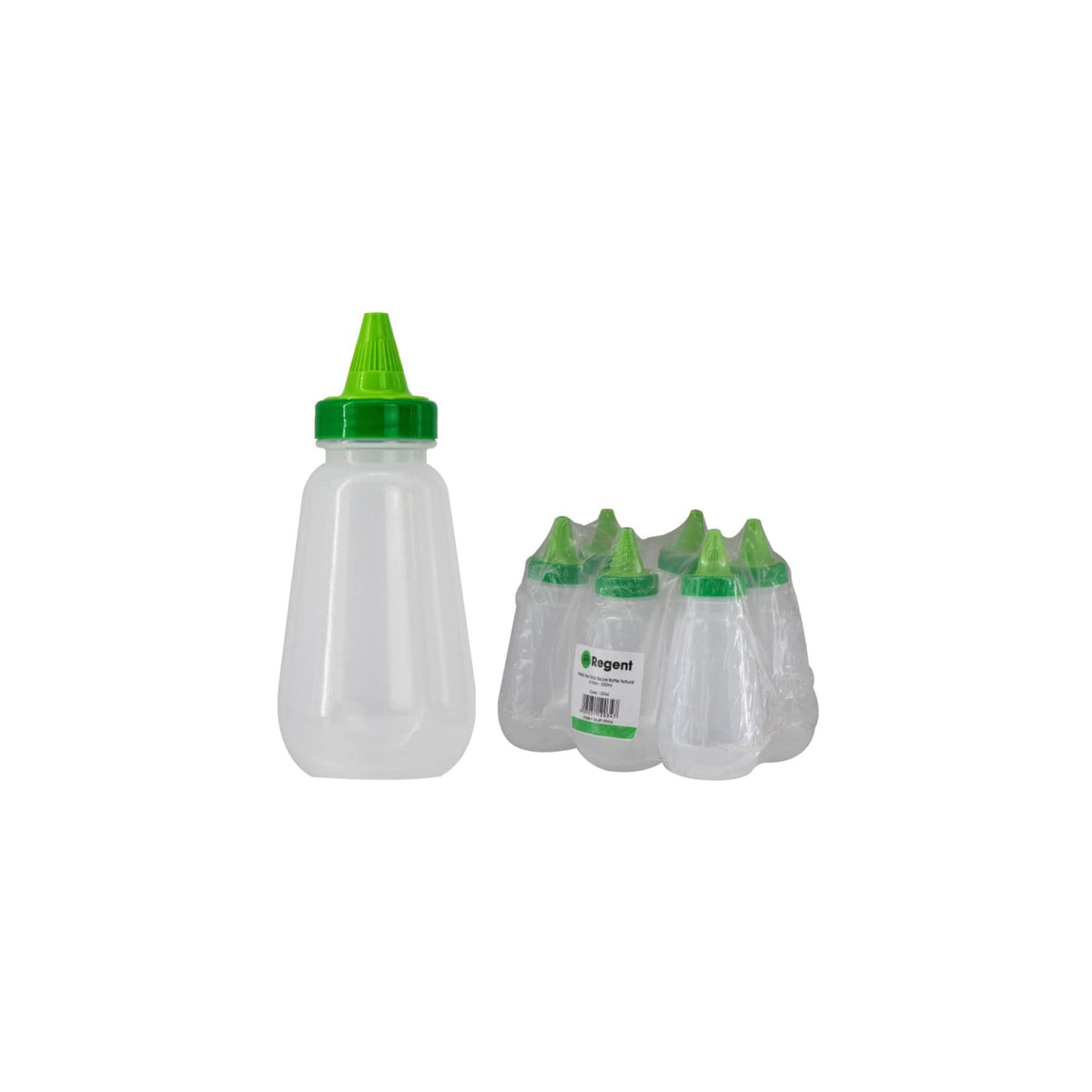 Regent Sauce Bottle Regent Plastic Tear Drop Sauce Bottle Natural 6 Pack 250ml 12034 (7336039120985)