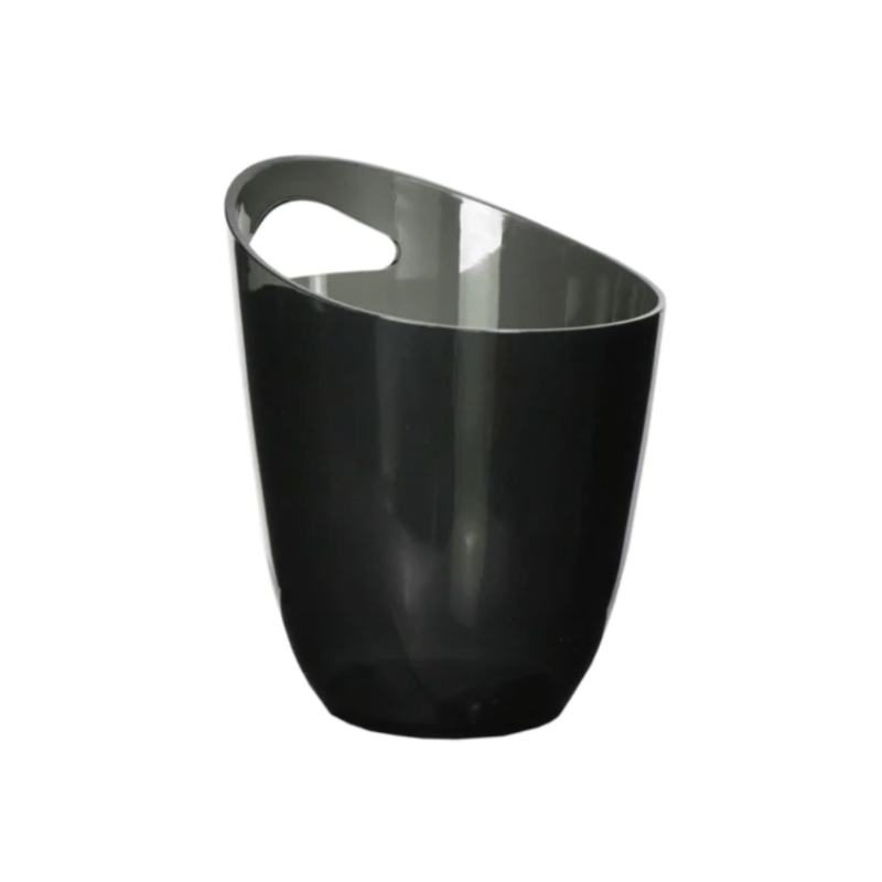 Regent ICE BUCKET Regent Bar Butler Wine Bucket Clear Black Plastic 3 Litre (7099301265497)