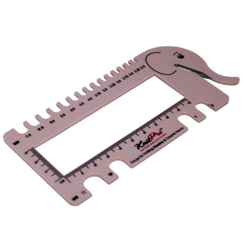 KNITTING Habby Knitting Needle and Crochet  Gauge with  A Yarn Cutter (6562669133913)