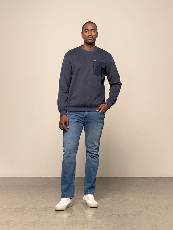 Polo Sweater Polo Mens Long Sleeve Crew Pocket Sweater (7660451397721)