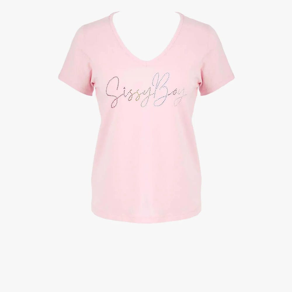 Sissy Boy T Shirt Sissy Boy New Distance Bling Logo Top Light Pink
