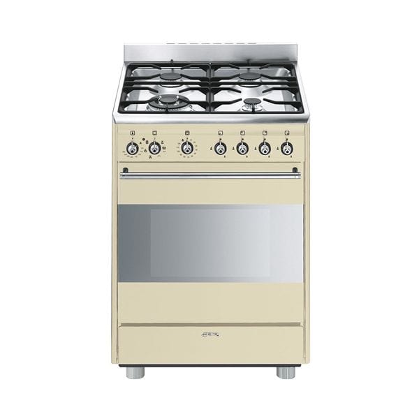 smeg Gas Stove Smeg 60cm Cream Gas/Electric Stove - SSA60MP9 (7149402685529)