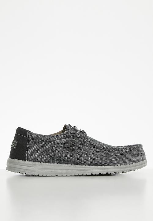 Hey Dude Casual Shoes Hey Dude Wally Woven Carbone (7256421466201)