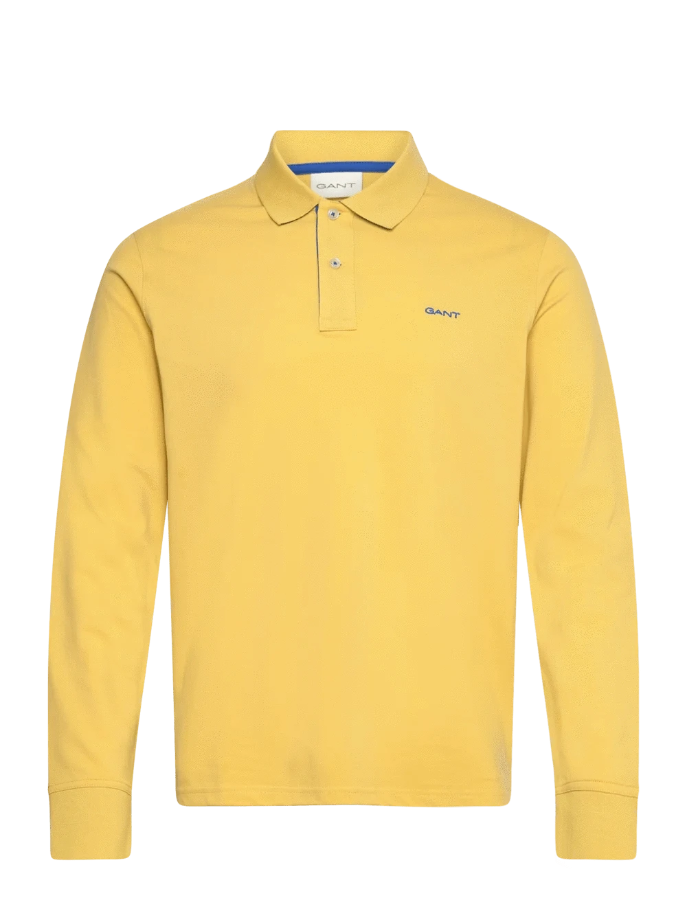 Gant Golf T Shirt Gant Regular Contrast Pique Long Sleeve Yellow