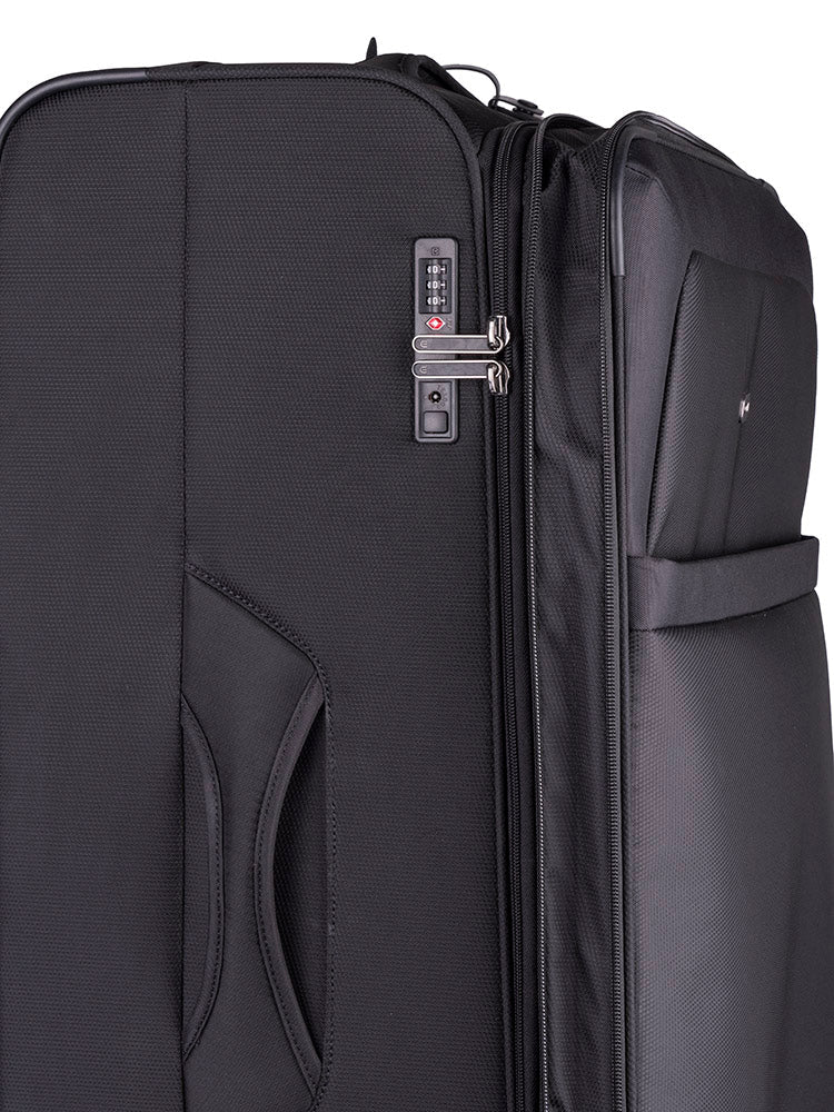 Cellini Microlite Soft Shell 4 Wheel Trolley Case - Black