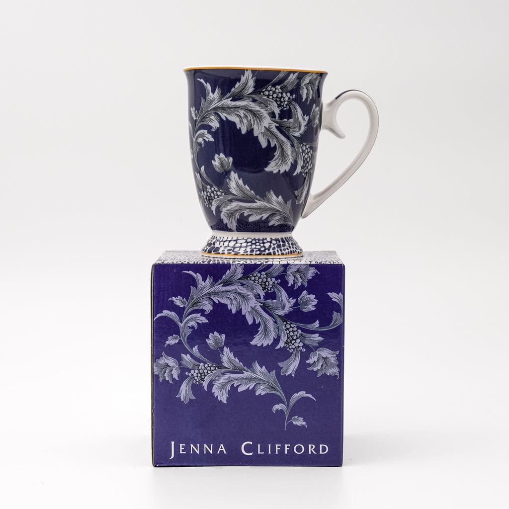 Jenna Clifford MUG Jenna Clifford Blue Leaf Coffee Mug In Gift Box JC-7251 (7208187134041)