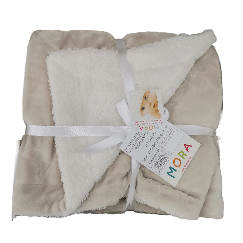 Mora BABY BLANKET Mora Baby Blanket Galaxy Sherpa 110x140 Super Soft Beige (7091658489945)