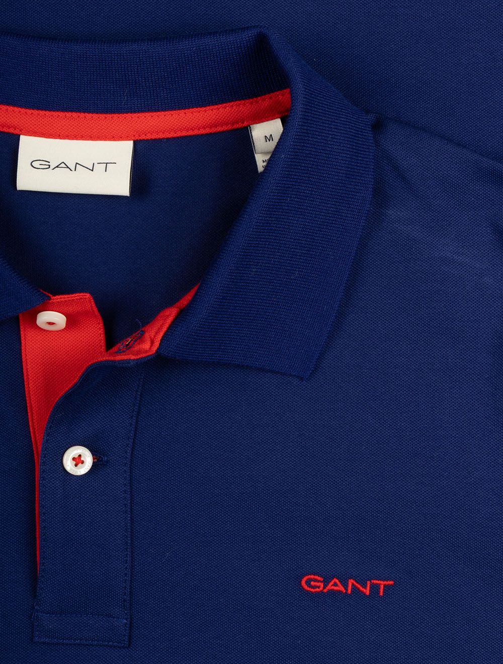 GANT Men's Regular Contrast Piqué Short Sleeve Polo Shirt-Rich Navy 356034