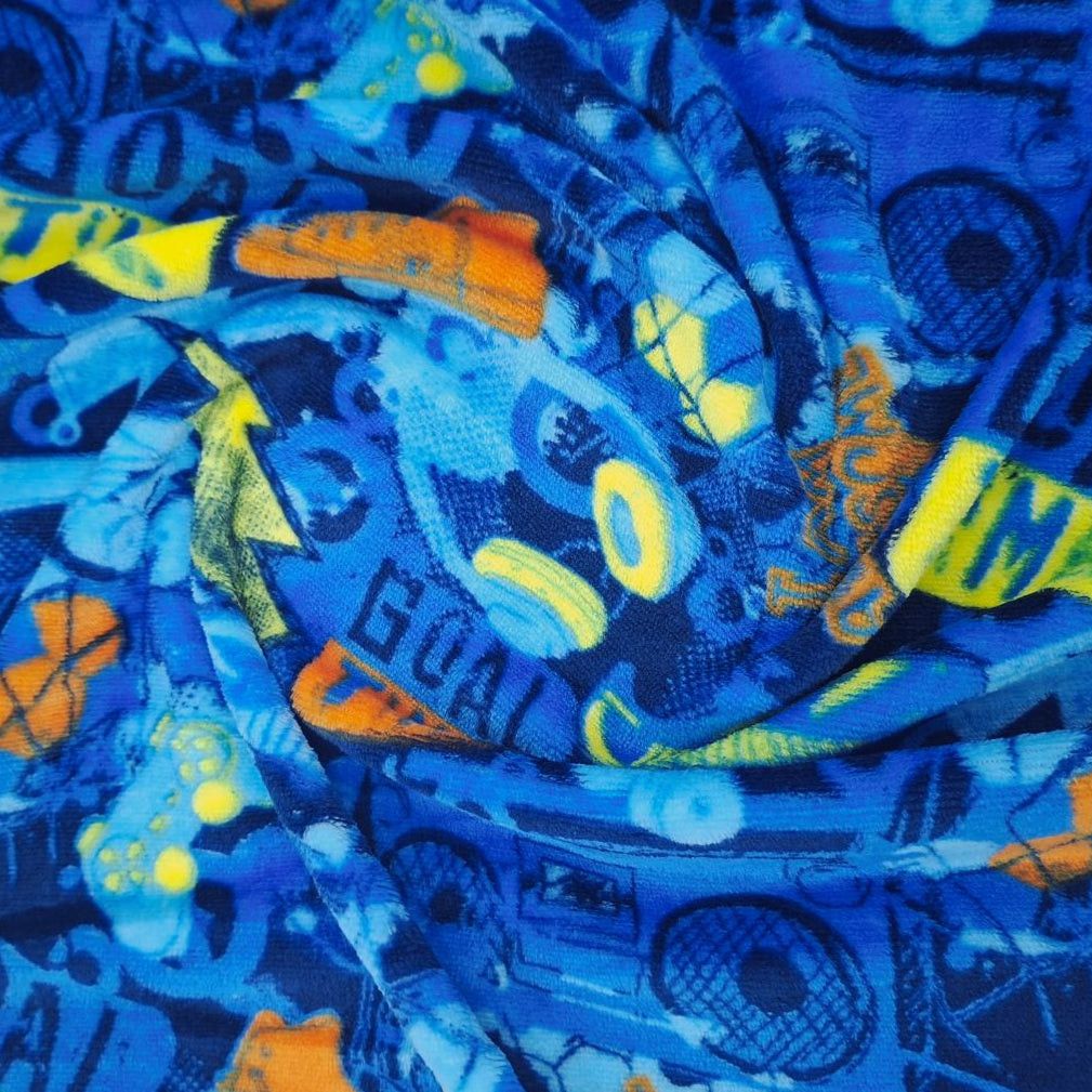 Printed Mongolian Fleece Fabric 150cm Floral.