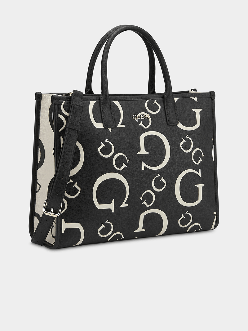 Guess Ladies Handbags Guess Black Spring Falls Carryall Handbag