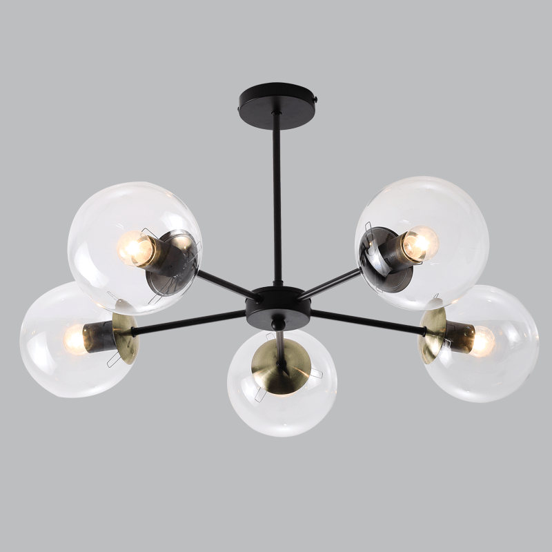 BRIGHTSTAR LIGHTING Chandelier CH537/5 Black (7252372619353)