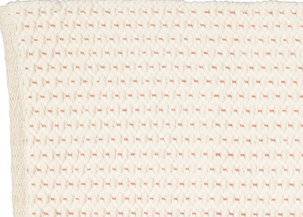 Amelia Jackson RUG Amelia Jackson Fancy Twill Rug, Natural with Terra Cotta Pinstripe 75X120 SBED008 (7475958153305)