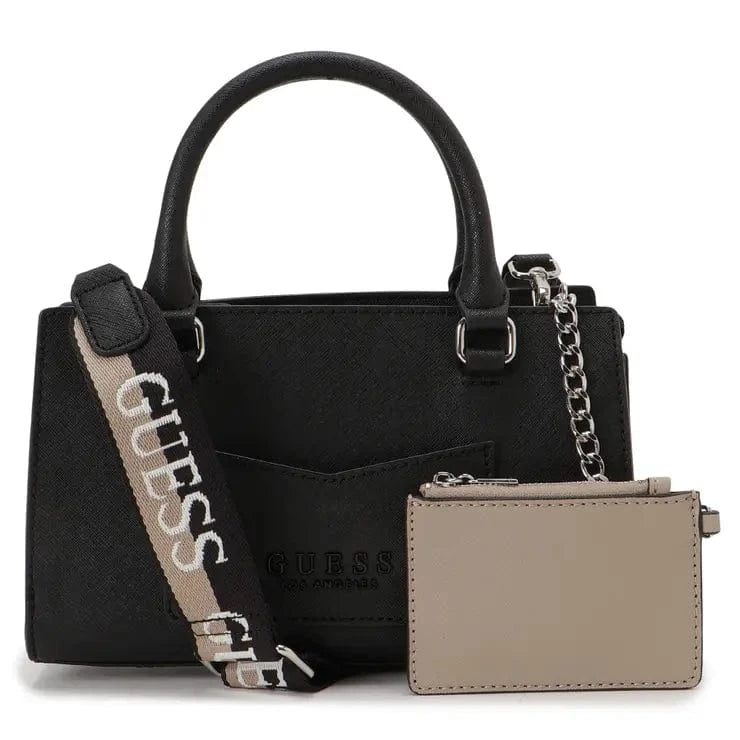 Guess Handbag Guess Bandera Satchel Black