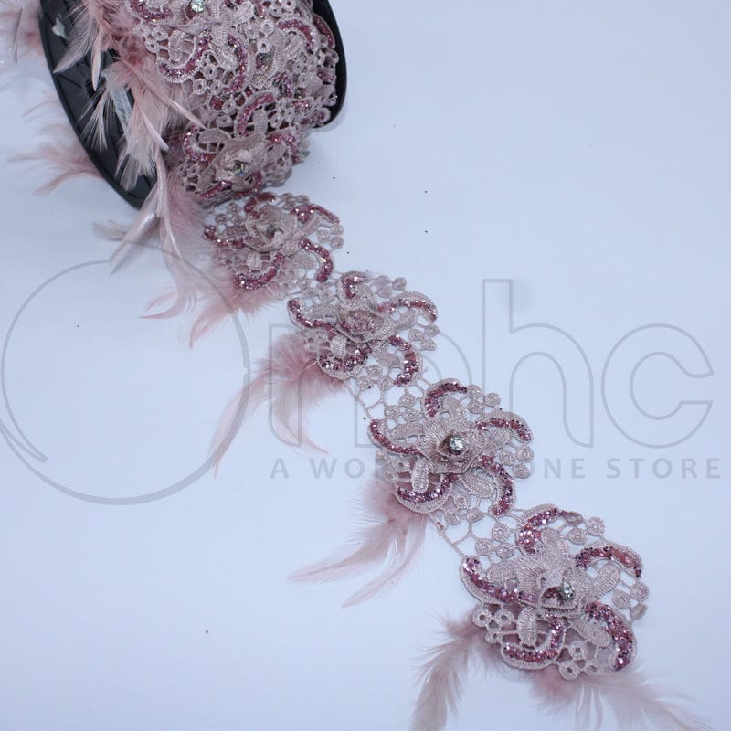 TRIMMINGS Habby Rose Pink Trimmings Art3137 (7071421988953)