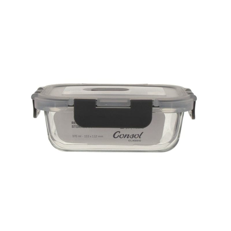 Consol GLASS Consol Madrid Rectangular Storage Container with Clip-On Lid 1.5L 17174 (7285952708697)
