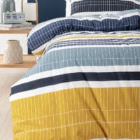 Linen House Duvet Cover Linen House Navy Dalton Duvet Cover Set (7309400473689)