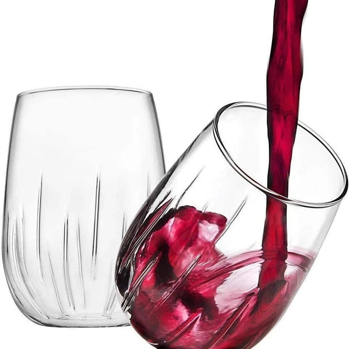 BORGONOVO CRYSTAL GLASS Borgonovo Mistral Wine Aerating Stemless 490ml Set Of 4 (7287724376153)