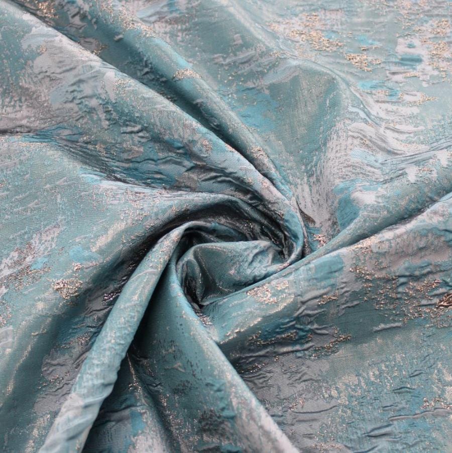 BROCADE Dress Fabrics Turq Brocade 150cm (7810332819545)