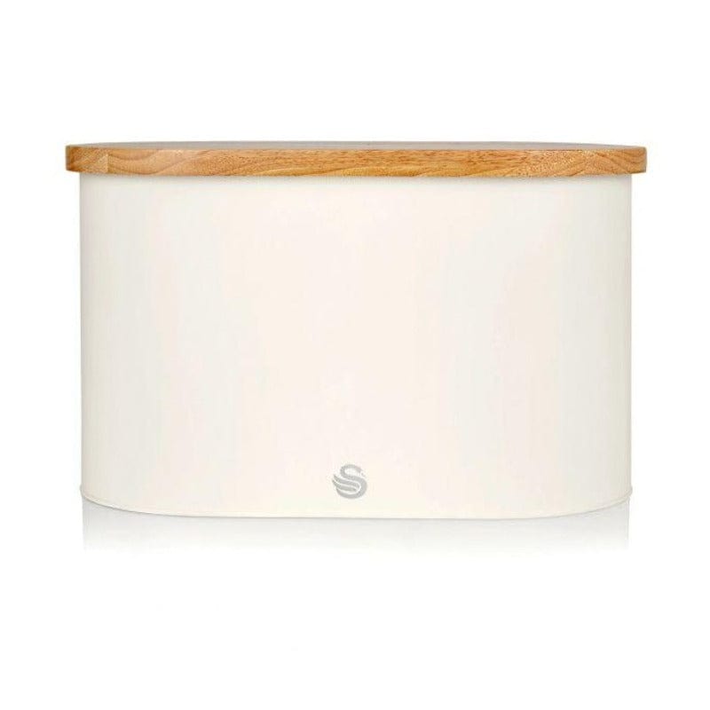 Swan Bread Bin Swan Nordic White Bread Bin With Cutting Board SWKA17512WHTN (2061845397593)