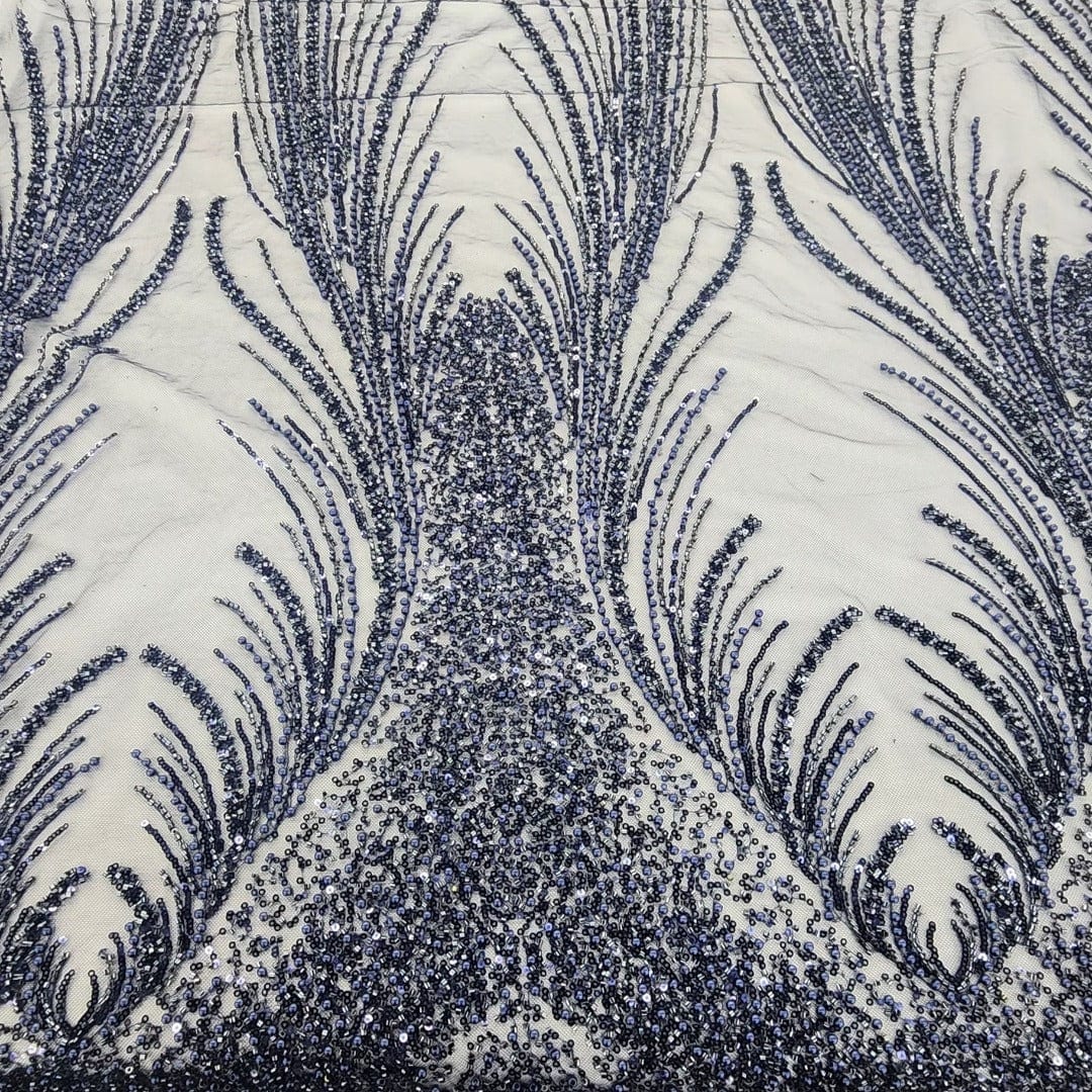 BRIDAL FABRIC Dress Fabrics Beaded Bridal Lace Fabric Amber 130cm (7526727581785)