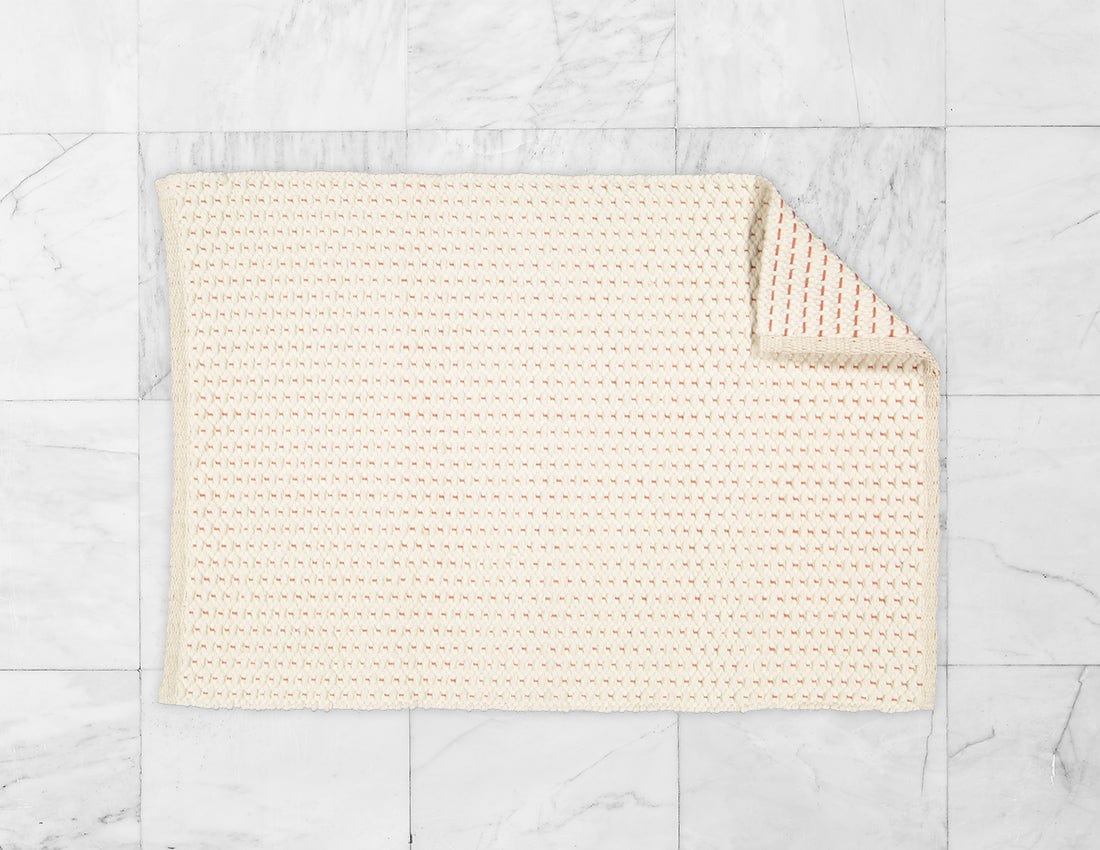 Amelia Jackson RUG Amelia Jackson Fancy Twill Rug, Natural with Terra Cotta Pinstripe 75X120 SBED008 (7475958153305)