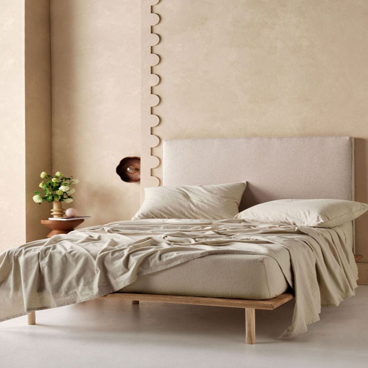 Linen House Duvet Cover Linen House 3/4 Taupe Flannelette Winter Sheet Set (7805828726873)