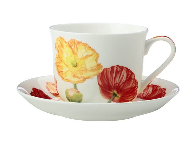 Maxwell & Williams Cup & Saucer Maxwell & Williams Katherine Castle Floriade Breakfast Cup & Saucer 480ML Poppies JY0033 (7052163481689)