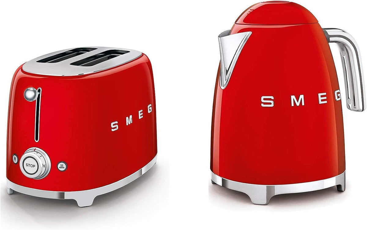 Delonghi TOASTER Smeg 2-Slice Toaster & 1.7-Liter Kettle Red (7345705517145)