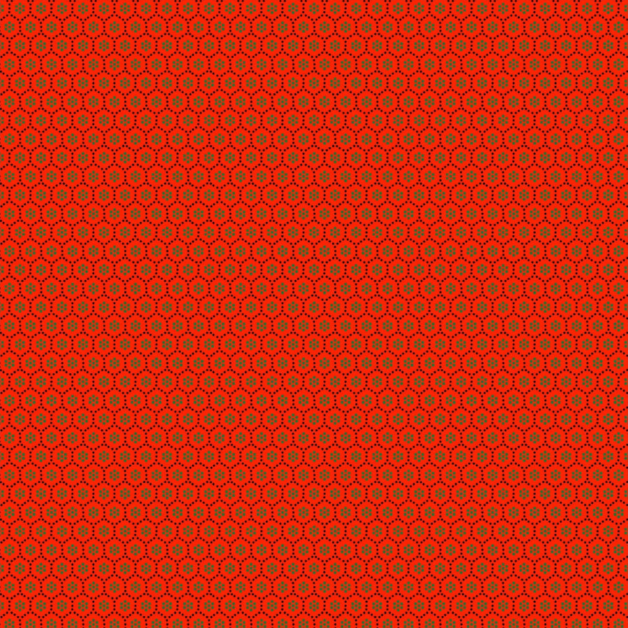 Original 3 Cat Fabric C/W16 DK Orange 90cm