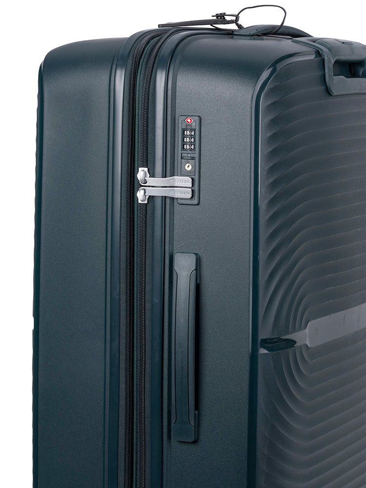 Cellini Sonic 4-Wheel Trolley Case Dark Green.