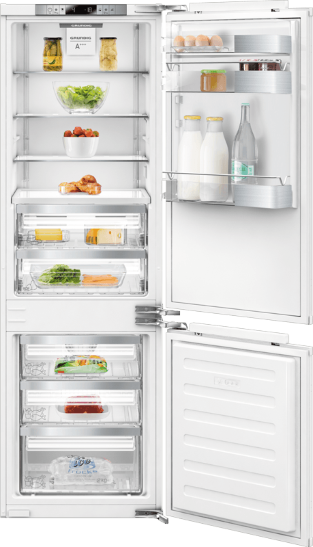 Grundig Fridge/Freezer Grundig 148L Fully Integratated Combi Fridge Freezer GKNI15730 (7209283158105)