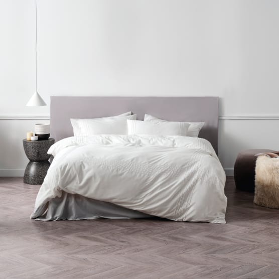 Linen House Duvet Cover Linen House White Mayfair Duvet Cover Set (4711300694105)