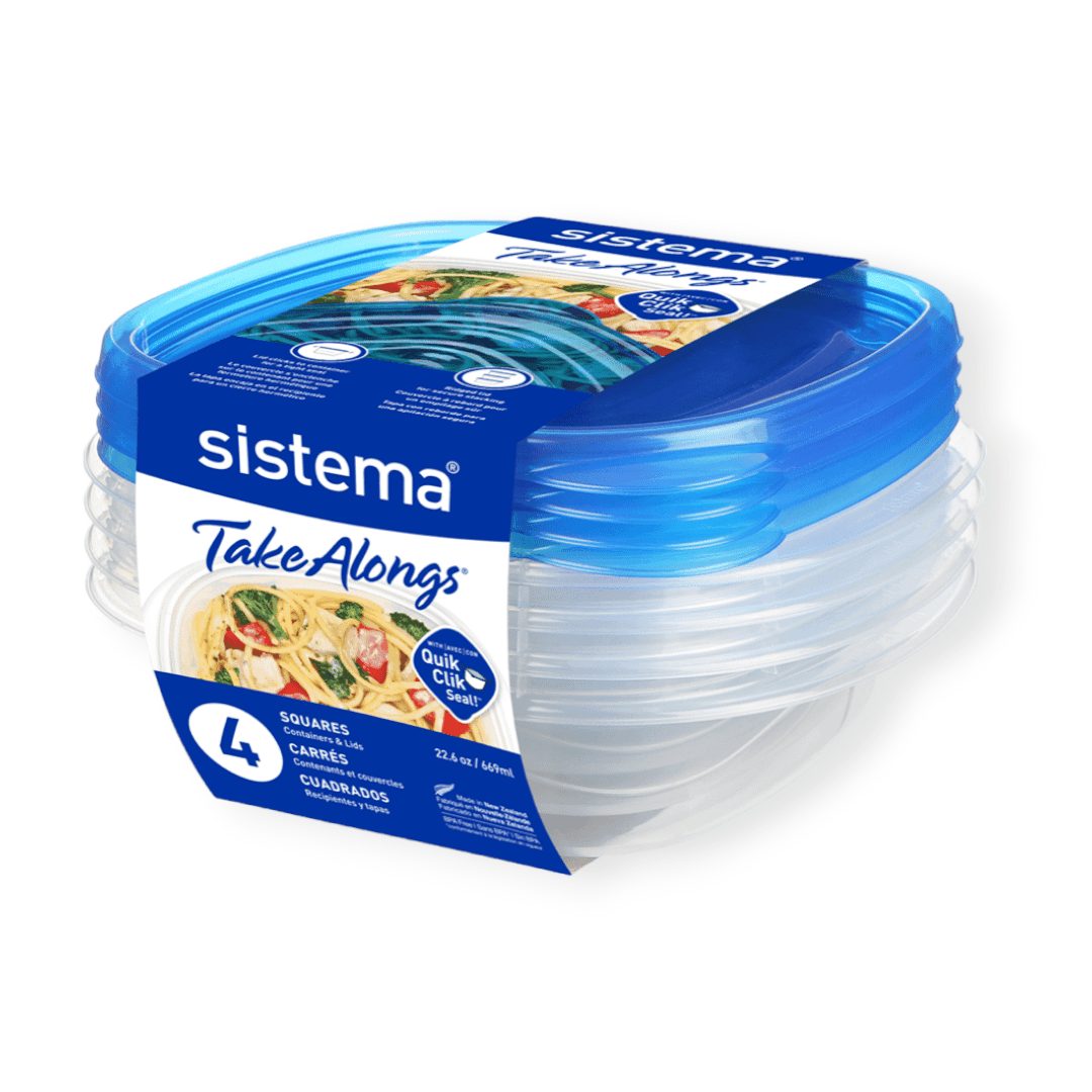 Sistema LUNCH BOX Sistema TakeAlongs 669ml Square 4 Pack 54105 (7300987191385)