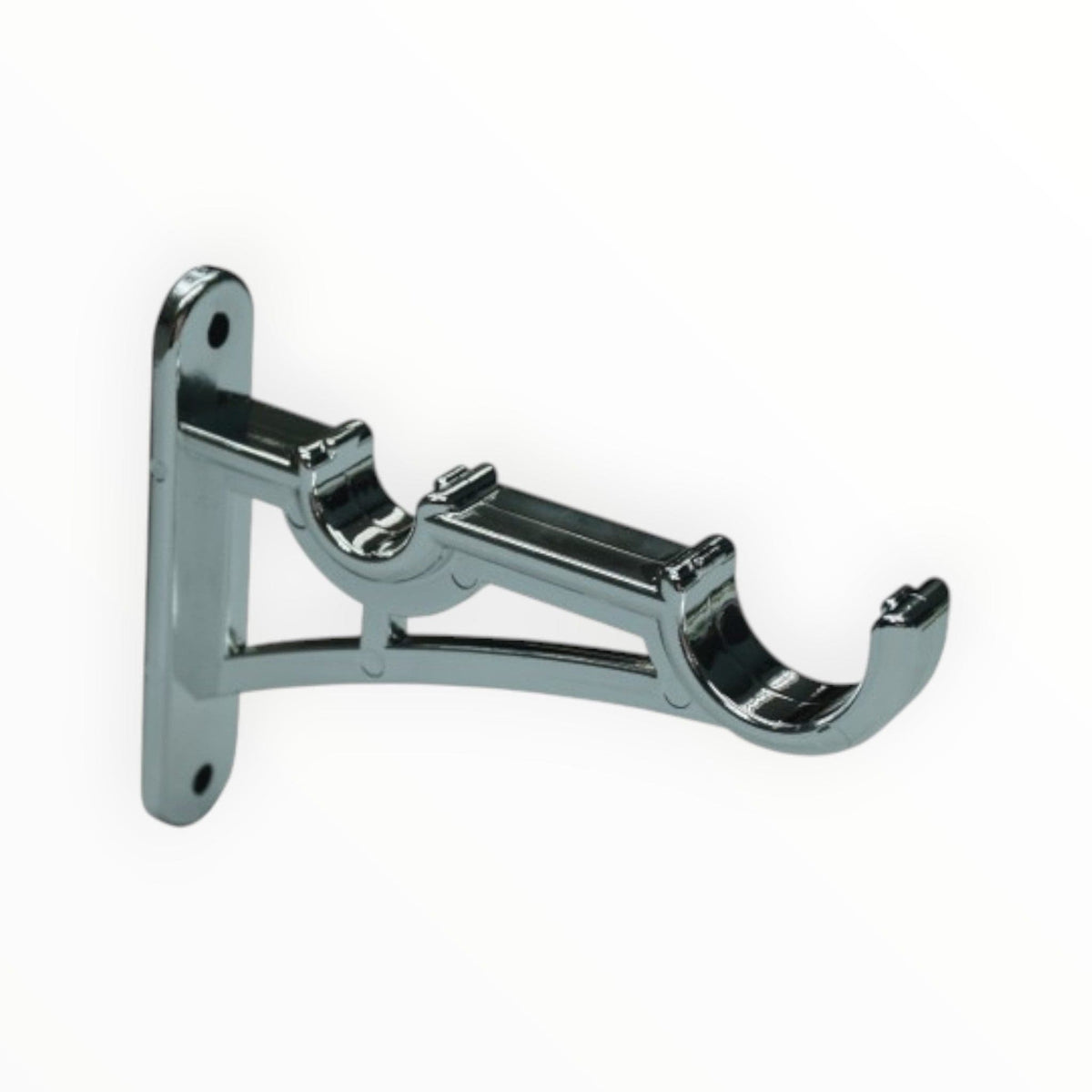 Papini Curtain Accessories Chrome Brackets Omega PVC Collection 25 / 16 mm Pack Of 2