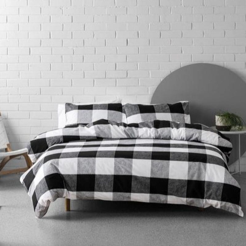 Linen House Duvet Cover Linen House-Alec Black & White Duvet Cover Set (6685772054617)
