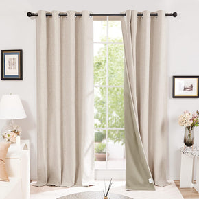 SH Daloa Blockout Eyelet Curtain Ready Made Linen RMET001EB2