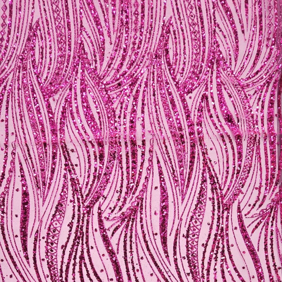 SUGAR METALLIC Dress Fabrics Cerise Sugar Metallic 140cm