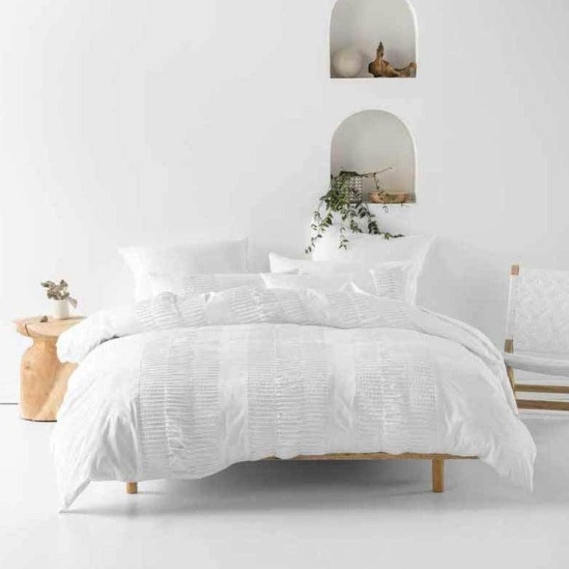 Linen House Duvet Cover Double Linen House White Almira Duvet Cover Set (2143992479833)