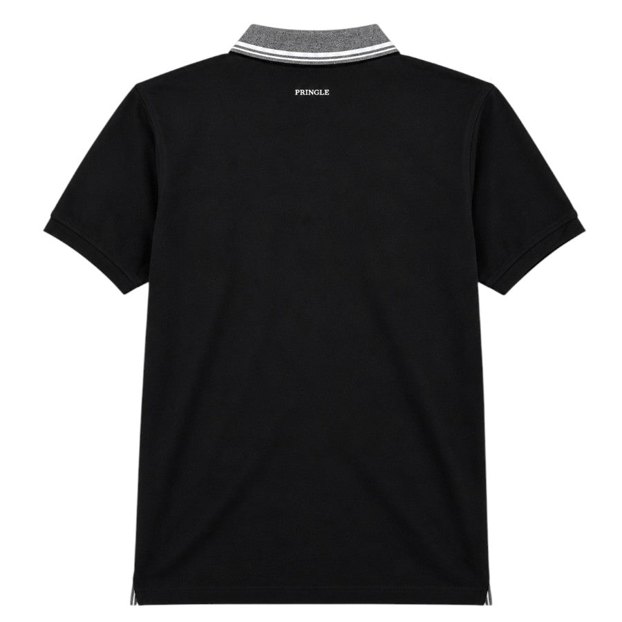 Pringle Men's Golfer Black Raymond Collar MTOP1913.