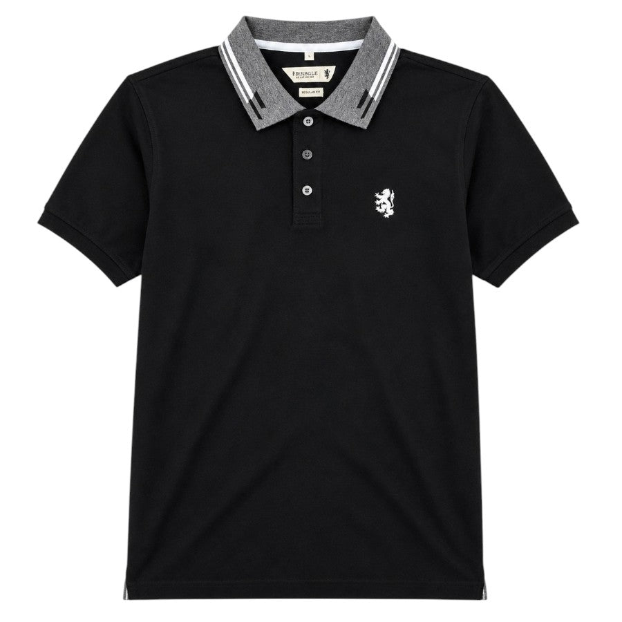 Pringle Men's Golfer Black Raymond Collar MTOP1913.