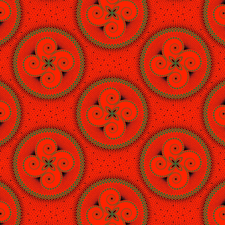 Original 3 Cat Fabric C/W16 DK Orange 90cm