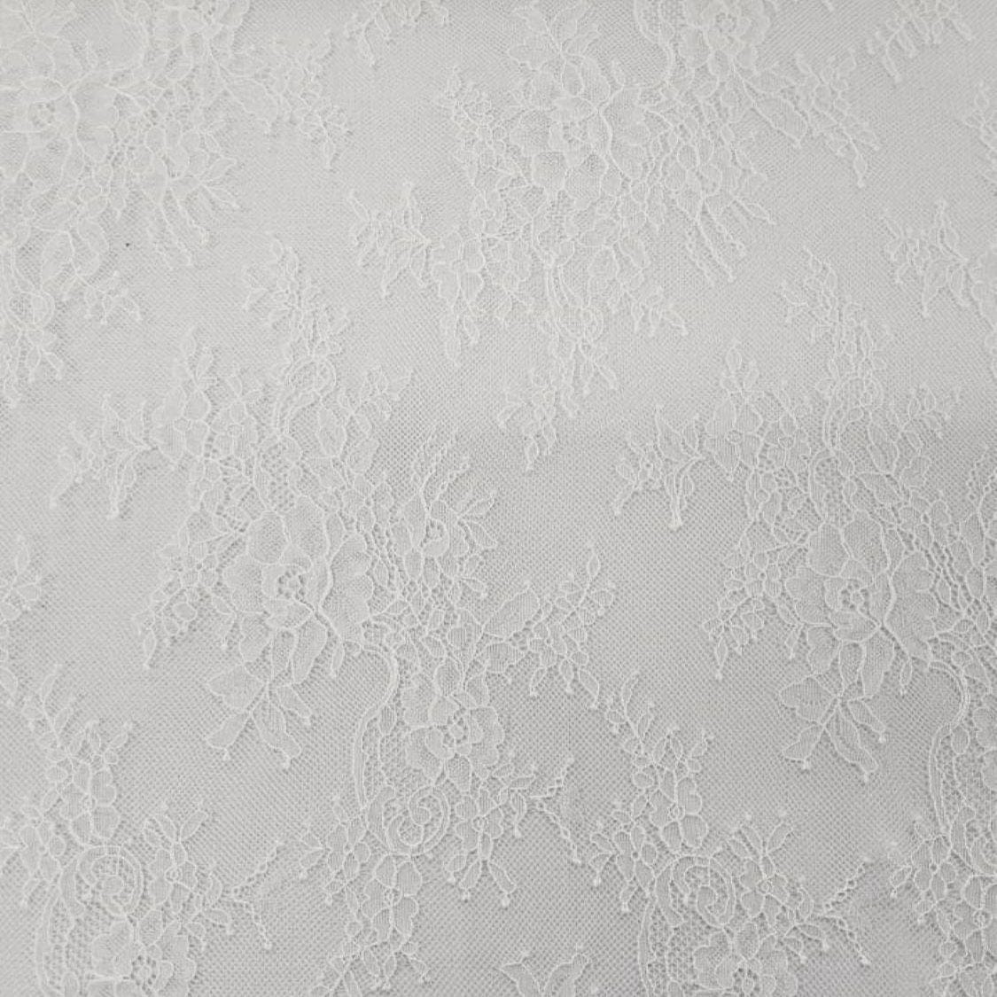 LACE Dress Fabrics Bridal Chantilly Lace Fabric 1.5cm White