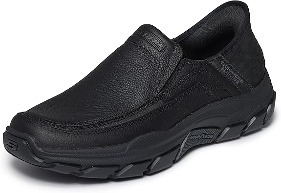 Mens Sketchers Slips Ins RF Respected Elgin Black