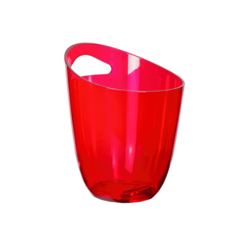 Regent ICE BUCKET Regent Bar Butler Wine Bucket Clear Red Plastic 3 Litre (7099307917401)