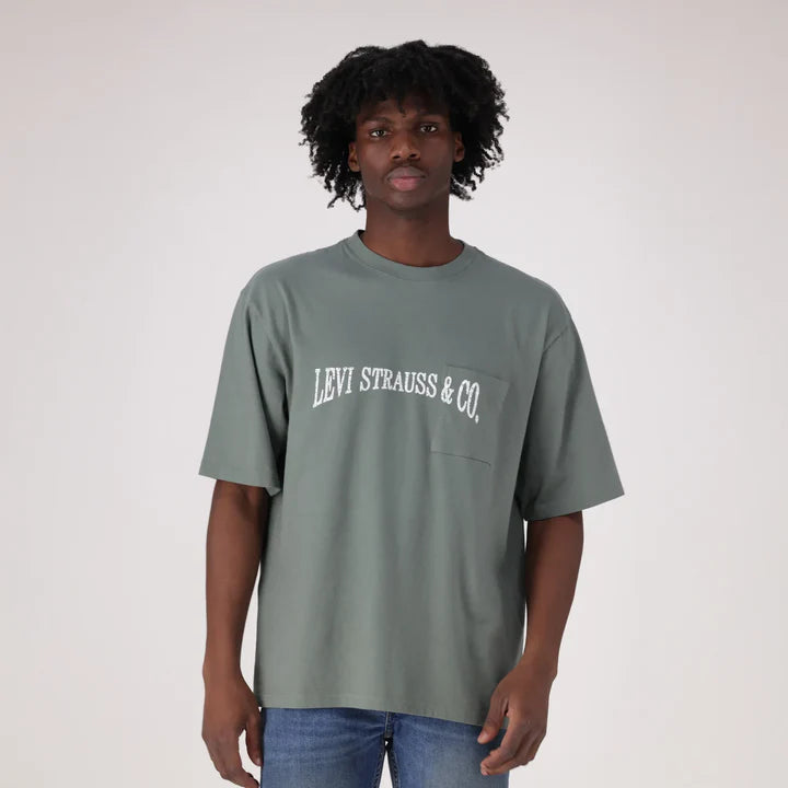 Levi'S Men'S Half-Sleeve Graphic Pocket T-Shirt - Green