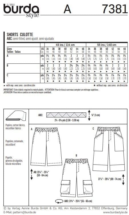 Burda Pattern Habby Burda Pattern 7381 (7507023069273)