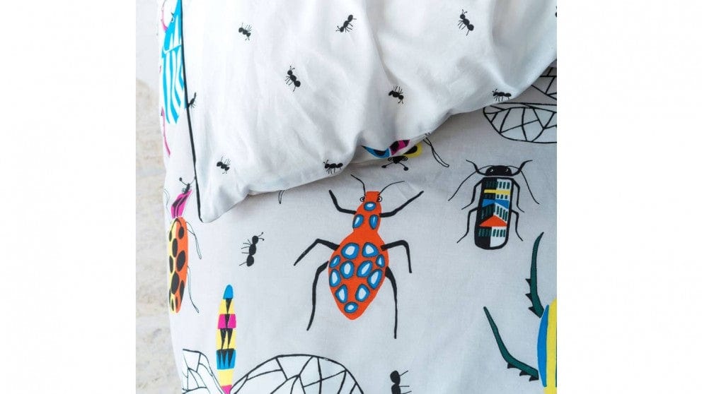 Linen House Duvet Cover Linen House Hiccups Grey Insectarium Duvet Cover Set (7291590934617)